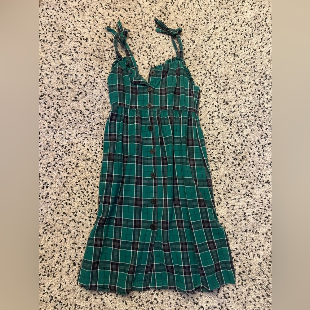 Lazy Oaf Plain Tie-Shoulder Midi Dress